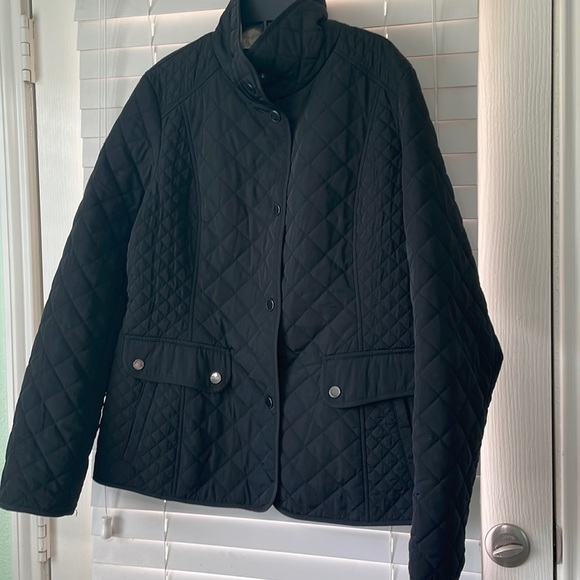 Jackets & Coats Giacca Medium Black Quilted Pea Coat Snap Front